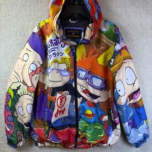 Members Only Nickelodeon Rugrats Windbreaker Jacket Men Medium Colorful Graphic